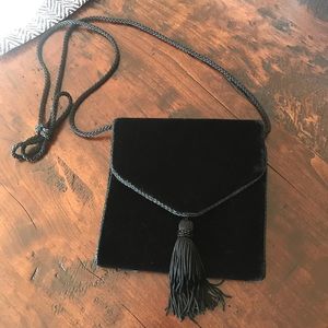 Vintage Benchmade Leatherworks Inc Velvet Tassle evening bag